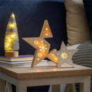 Season to Sparkle LED Table Decor Star Duo Wood Set, 10.5"H