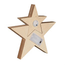 Season to Sparkle LED Table Decor Star Duo Wood Set, 10.5"H