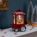 Sugar & Stripes Bright LED Table Decor Baking Santa Plastic Water Lantern, 8"H