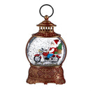 Heartfelt Cheer LED Table Decor Santa on Motorcycle Plastic Water Lantern, 10"H