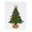 Heartfelt Cheer LED Hanging Décor Christmas Tree with Flickering Light Window Decal, 10.25"H