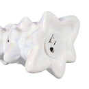 Season to Sparkle LED Table Décor Ceramic Iridescent Tree with Star Cut Outs, Set of 2