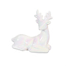 Season to Sparkle LED Table Décor Ceramic Iridescent Tree with Star Cut Outs, Set of 2