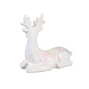 Season to Sparkle LED Table Décor Ceramic Iridescent Tree with Star Cut Outs, Set of 2