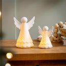 VivaStyle LED Table Decor, Ceramic, Angel, Set of 2