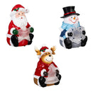 Heartfelt Cheer LED Table Decor Christmas Character with Icon Color Changing Resin, Asst, 6.25"H
