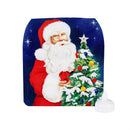 Traditional Santa LED Table Decor PVC Vase with Floating Flickering Candle, 6.5"H