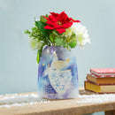 Season to Sparkle LED Table Decor PVC Vase with Floating Flickering Candle, 6.5"H