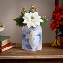 Season to Sparkle LED Table Decor PVC Vase with Floating Flickering Candle, 6.5"H