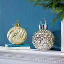 Season to Sparkle LED Table Decor Ornament Shaped Rotating Glass, 12.25"H