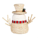 Heartfelt Cheer Table Décor Fabric and Natural Fiber Snowman, Set of 2