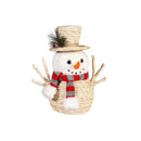 Heartfelt Cheer Table Décor Fabric and Natural Fiber Snowman, Set of 2