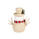 Heartfelt Cheer Table Décor Fabric and Natural Fiber Snowman, Set of 2