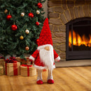 Winter Grove Table Décor Fabric Gnome Red with Bouncing Body, 34"H