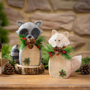 Winter Grove Table Décor Resin Animal with Artificial, 7"H, Asst of 2