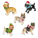 Heartfelt Cheer Table Décor Resin Christmas Dog, Asst of 5