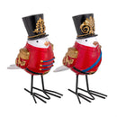 Twas The Night Table Décor Resin Nutcracker Bird with Metal Feet, 5.5"H, Asst of 2