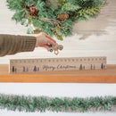 Evergreen Accessory,Wood Advent Calendar Table Decor with Movable Truck,21.5x1x2.75 Inches