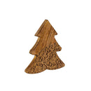 VivaStyle Table Decor, Wood Decor, Carved Floral Tree, Set of 2