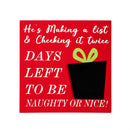 Joyful Traditions Table Décor Naughty or Nice Christmas Countdown Wood Table Sign, 8"