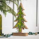 Shades of Emerald Table Décor Tree with Embellishments Wood, 12.25"H