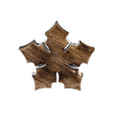 VivaStyle Table Decor, Wood Decor, Carved Snowflake, Set of 2