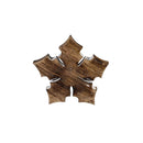 VivaStyle Table Decor, Wood Decor, Carved Snowflake, Set of 2
