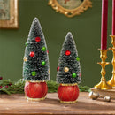 Joyful Traditions Table Décor Tree in Drum Bottle Brush Set