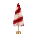 Sugar & Stripes Bright Table Décor Candy Striped Bottle Brush Tree Set