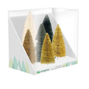 Shades of Emerald Table Décor Bottle Brush Tree Set