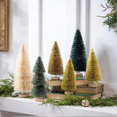 Shades of Emerald Table Décor Bottle Brush Tree Set