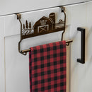 Metal Farmhouse Over the Cabinet Towel Holder