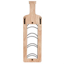 Wine Bottle Shaped Wood and Metal Wall Wine Holder