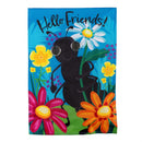 Winky Blinky Floral Ant Applique Lighted Garden Flag