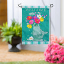 Fish Planter With Flowers Applique Garden Flag