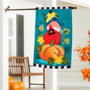 Portly Pumpkin Birds Applique Flag House