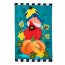Portly Pumpkin Birds Applique Flag House