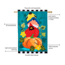 Portly Pumpkin Birds Applique Flag House