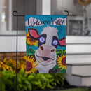 Winky Blinky Welcome Y'all Cow Applique Lighted Garden Flag
