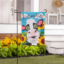 Winky Blinky Welcome Y'all Cow Applique Lighted Garden Flag