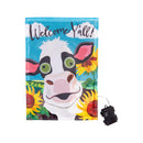 Winky Blinky Welcome Y'all Cow Applique Lighted Garden Flag