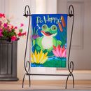 Winky Blinky Be Hoppy Applique Lighted Garden Flag