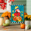 Portly Pumpkin Birds Applique Flag Garden