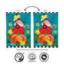 Portly Pumpkin Birds Applique Flag Garden