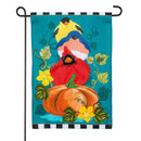Portly Pumpkin Birds Applique Flag Garden