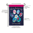 Pet Central Floral Paw Print Applique Flag Garden