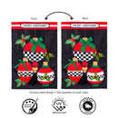 Christmas Checkered Ornaments Applique Flag House