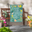 Simple Blessings Fueled By Faith Applique Garden Flag Garden