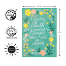 Simple Blessings Fueled By Faith Applique Garden Flag Garden