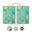Simple Blessings Fueled By Faith Applique Garden Flag Garden
